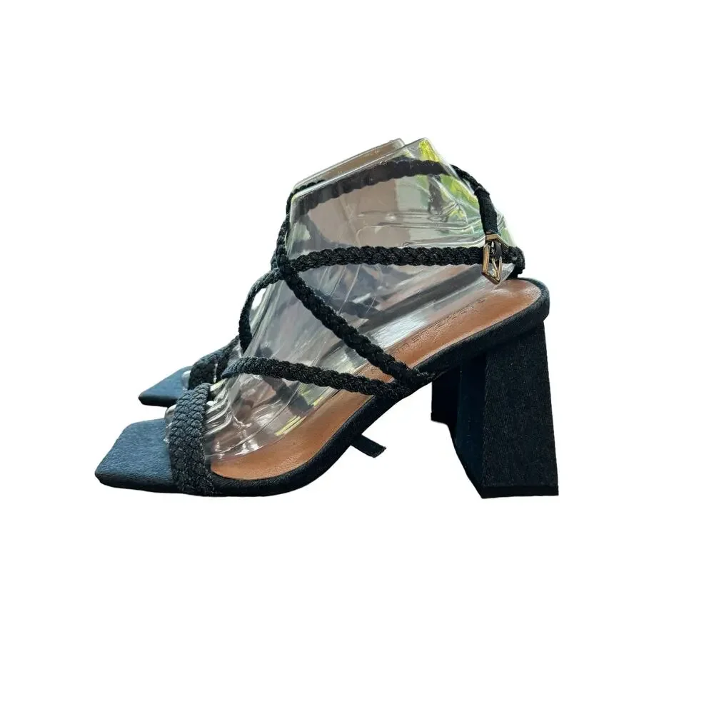 New ~ Gabrielle Union ~  Women's Nicolina Braided Block Heels Size 7.5